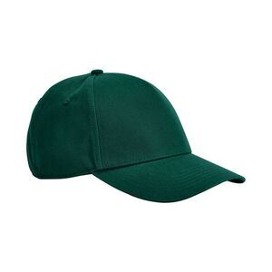 Beechfield Classic Natural Cotton Panelled Cap / Bottle Green
